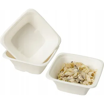 Jednorázové nádobí Kvadratické misky z cukrové třtiny Ecopicnic JR-013L 950 ml, 400 ks