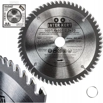 Pilový kotouč Pilový Vidiový kotouč Inter-Kert na dřevo 160 x 20 mm 60 zubů