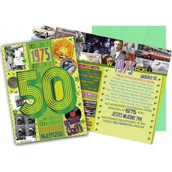 Obraz Originální přáníčko jako Dárek k 50. narozeninám pro ŽENU, MUŽE, Maminku a Tatínka