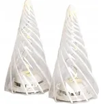 SIRIUS LED světelný stromeček, skleněný, sada 2 kusy, čirý,11 cm