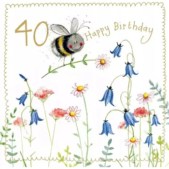 Narozeninový DÁREK Pro Nejbližší PŘÁNÍ K NAROZENINÁM Narozeninová Kartička - 40 let
