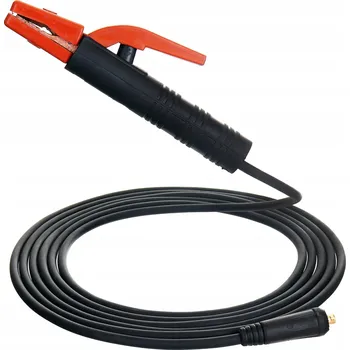 Příslušenství ke svářečce SVAŘOVACÍ KABEL S DRŽÁKEM ELEKTRODY PRO SVAŘOVACÍ STROJ 200A, 5 METRŮ, RYCHLOSPOJKA ŁW ŁP 25