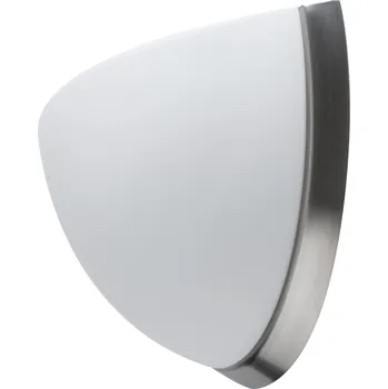 Nástěnné svítidlo OSMONT NEL44585 NELA DL2 nástěnné skleněné svítidlo nerez broušená / bílá IP43 2x60W E27