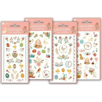 Velikonoční dekorace Velikonoční samolepky na vajíčka 829 gelové 19x9cm