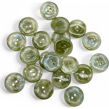 Annie's Knit Knoflík Iridescent Green Průměr: 11,5 mm