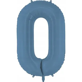 Balónek Foliový balónek "Číslice 0", tmavě modrý matný, PartyDeco, 34", DGT