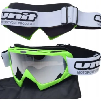 Motocyklové brýle MOTOCYKLOVÉ BRÝLE CROSS ENDURO MX ATV Zelené, Zrcadlové Sklo