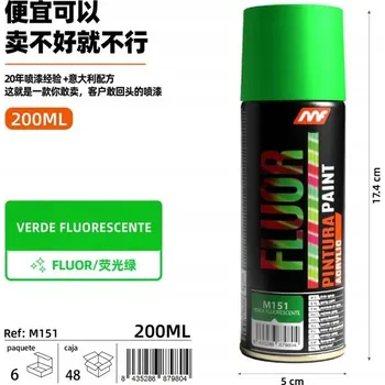 Barva ve spreji Barva ve spreji zelená fluorescenční 200 Ml, 6 Ks