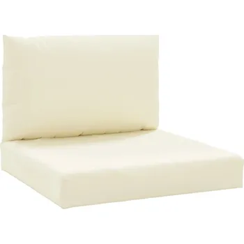 Podsedák Vidaxl Polštáře na pohovku z palet, 2 ks , bílé, látkové