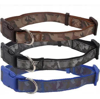 Obojek pro psa Materiálový obojek pro psa s odrazkou Nobleza, velikost S