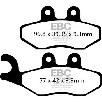 Brzdová destička Brzdové destičky EBC SFAC353 PIAGGIO/VESPA Beverly 400 2007-2007