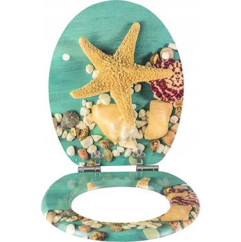 Sedátko na WC Woltu, vícebarevné, zelené, žluté, duroplast