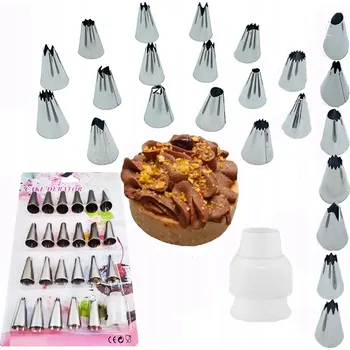 SET CUKRÁŘSKÝCH ŠPIČEK PRO ZDOBENÍ 23 KUSŮ + ADAPTÉR NA SÁČEK RUKÁVŮ