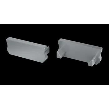 LED lišta Koncovka profilu EC-PROFIL D SILVER LACQ (12-0000-41) barva stříbrná GXLP1438 Greenlux