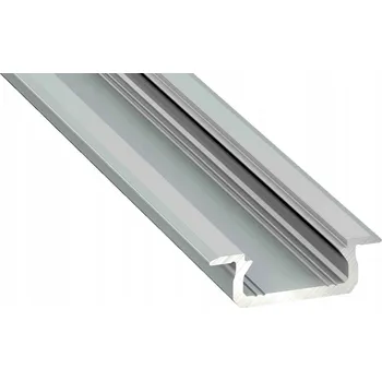 Stavební profil Hliníkový profil stříbrný TYP Z 2m + mléčný kryt