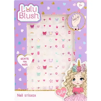 samolepka LuluBlush samolepky na nehty pro dívky, kreativní zábava 3+