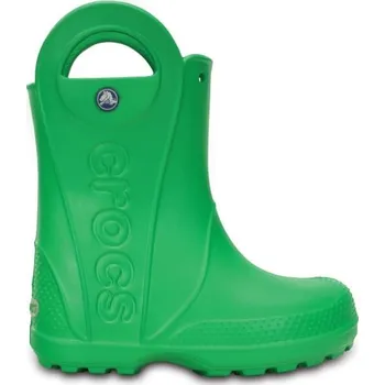 Chlapecké holínky Dětské holínky Crocs HANDLE IT RAIN BOOT KIDS C8 Zelená