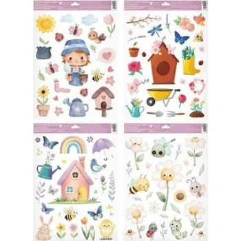 Okenní dekorace Okenní fólie 6791 Zahrada 30 x 42 cm