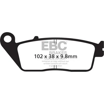 Brzdová destička Brzdové destičky EBC SFAC196 YAMAHA VP 250 X-City 2007-2016