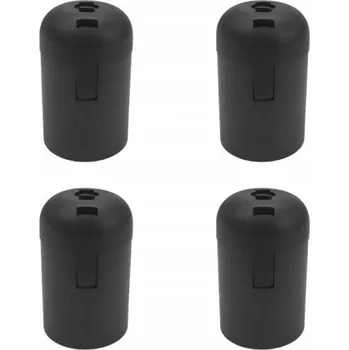 Objímka na žárovku Objímka E27 hladká ČERNÁ termoplast T210 patice pro žárovku s velkým závitem