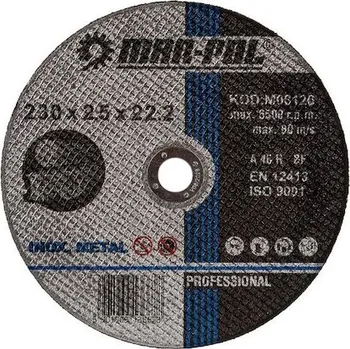 Řezný kotouč Řezný kotouč 230×2,5×22,2 mm, na kov - MAR-POL