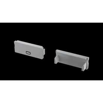 LED lišta Koncovka profilu EC-PROFIL DUAL SILVER LACQ HO (12-1095-01) barva stříbrná GXLP1484 Greenlux