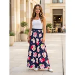 Dámská sukně KIXMI PEONY TMAVĚ MODRÁ M