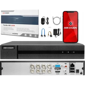 IP kamera Záznamové zařízení Hikvision Hiwatch DVR-4CH-4MP (HWD-7104MH-G2) pro AHD TVI kamery