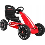 Šlapací motokára pro děti Abarth EVA kola + ruční brzda + volnoběh červená 111x55x73 cm