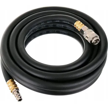 Příslušenství ke kompresoru GUMOVÁ PNEUMATICKÁ HADICE KE KOMPRESORU 5 METRŮ S RYCHLOSPOJKAMI, ZESÍLENÁ PROFI