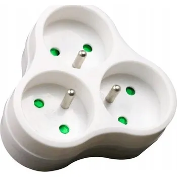 Elektrická zásuvka Elektrická Zásuvka rozbočka Maclean bílá