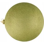 DECOLED Plastová koule, prům. 30 cm, jablkově zelená, glitter