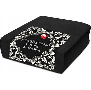 Prostěradlo Froté prostěradlo s gumou 160x200 měkké, teplé, černé barvy