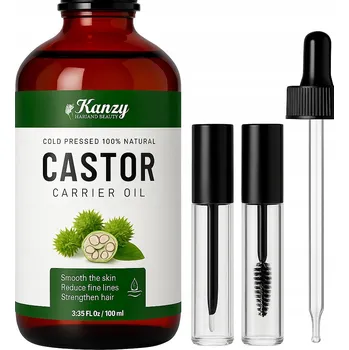 Rostlinný olej Kanzy Ricinový Olej 100ml BIO Čistý 100% Certifikovaný Lisovaný za Studena