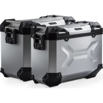 Pouzdro na brýle SW MOTECH Kit valises en aluminium TRAX ADV Argent. 45/37 l. Modeles Yamaha Ténéré 700 (19-)