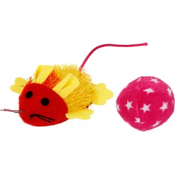 Hračka pro kočku Sada látkových hraček pro koťata: měkký míček, myška – zábava pro kočky