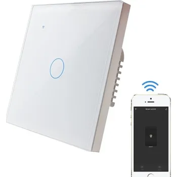 vypínač Chytrý WiFi vypínač světla s dotykovým ovládáním KETOTEK, kompatibilní s Alexa a Google Assistant, 1 okruh