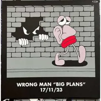Zahraniční hudba LP Wrong Man: Big Plans 2023 Numbered Coloured Release Show Cover Clear With Blue & Black Marble Vinyl