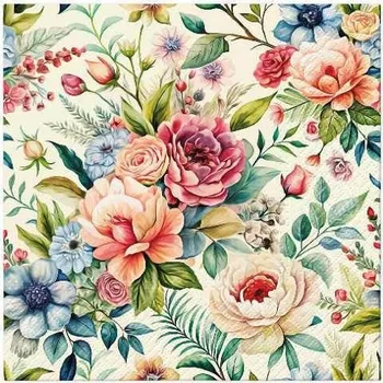 Papírový ubrousek Ubrousky PAW Dekor L (20ks) Rustic Bloom