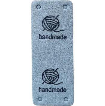 Annie's Knit PU přehýbací semišový štítek handmade Barva: šedý