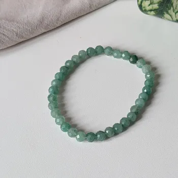 Krejčovské nůžky Annie's Knit Náramek z minerálů –⁠⁠⁠⁠⁠⁠ lepidolit zelený fasetovaný 6 mm