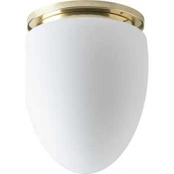 OSMONT MIR46185 MIRA stropní skleněné svítidlo mosaz leštěná / bílá IP41 75W E27 HF