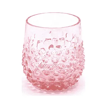 Sklenice Sklenice 0,2l - Hobnail - Ananas - růžová | 78078