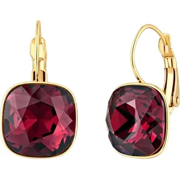 Náušnice Preciosa Pozlacené náušnice z chirurgické oceli Flame s českým křišťálem Preciosa 7543Y63