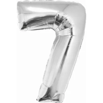 Balónek Fóliový balónek Smart, Číslice 7, stříbrný, 76 cm