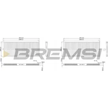 Kabinový filtr Bremsi FC1529 Filtr kabiny, ventilace