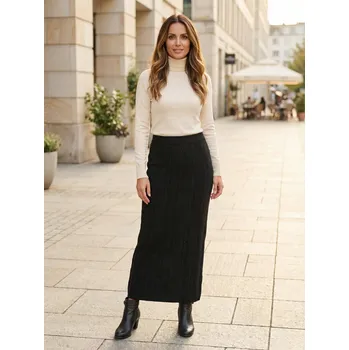 Dámská sukně Dámská pletená sukně KIXMI RUBY ČERNÁ XS