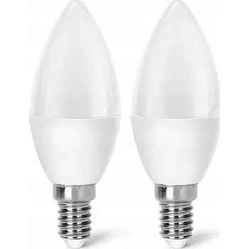Žárovka 2x VÝKONNÁ LED ŽÁROVKA C37 SVÍČKA E14 10W TEPLÁ BÍLÁ 3000K 935lm