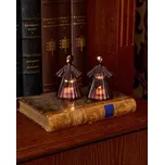 SIRIUS LED světelný anděl, skleněný, sada 2 kusy,vínový, 10 cm