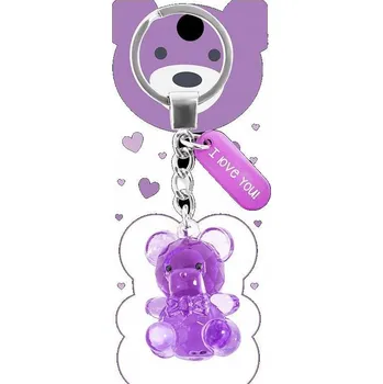 Akrylový přívěsek na klíče na klíče Diamantový medvídek Jedyna taka den žen narozeniny